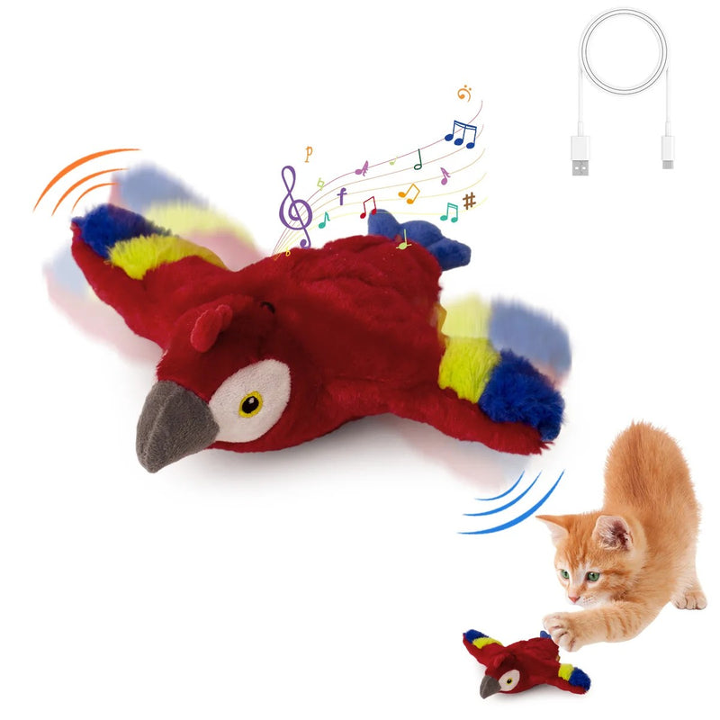 Pet Pássaro Brinquedo Interativo de Pelúcia que simula a caça - Deixe seu pet feliz e ativo, mesmo quando você estiver fora! 🐶😺