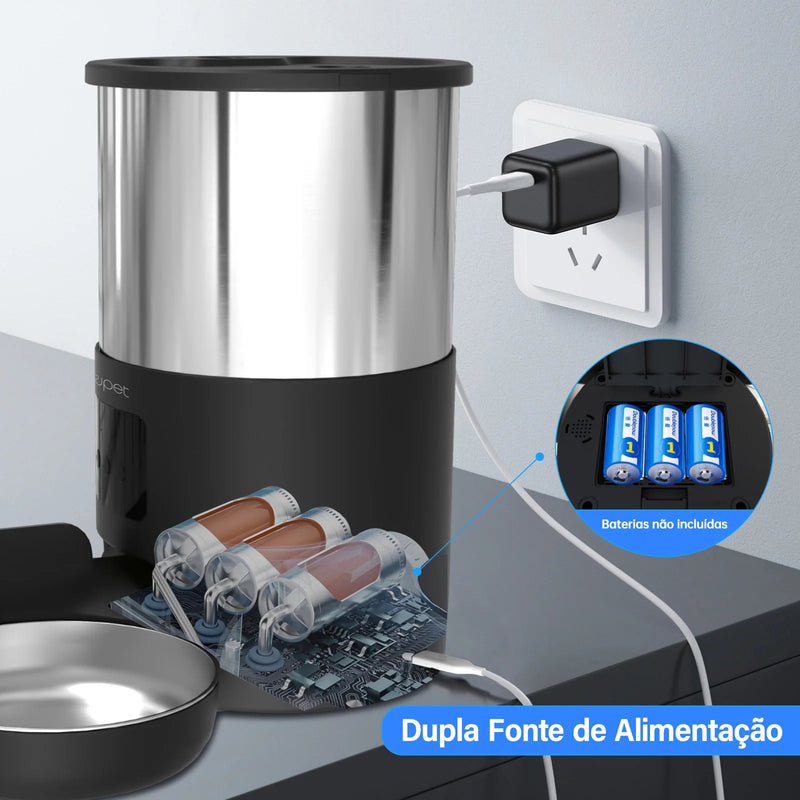 Chega de Preocupação: Garanta a Refeição do Seu Pet na Hora Certa com Alimentador Automático Inteligente!