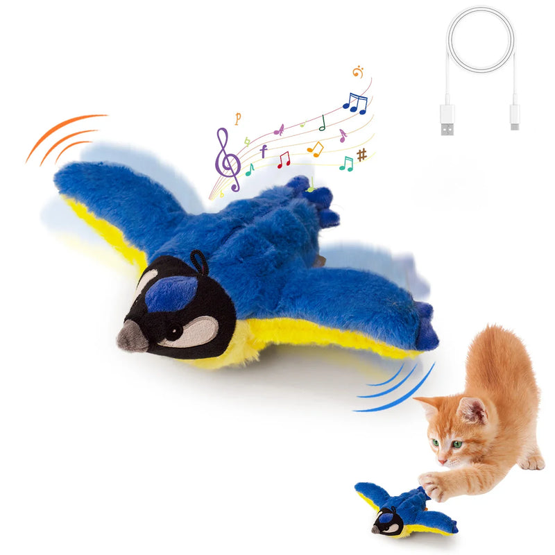 Pet Pássaro Brinquedo Interativo de Pelúcia que simula a caça - Deixe seu pet feliz e ativo, mesmo quando você estiver fora! 🐶😺