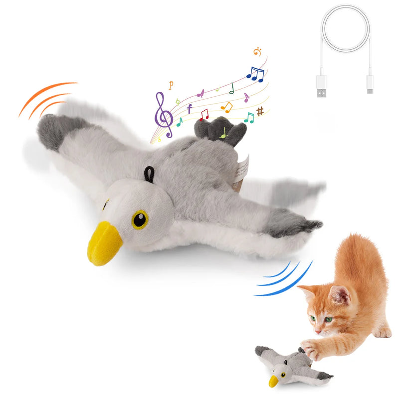Pet Pássaro Brinquedo Interativo de Pelúcia que simula a caça - Deixe seu pet feliz e ativo, mesmo quando você estiver fora! 🐶😺