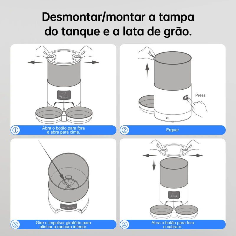 Chega de Preocupação: Garanta a Refeição do Seu Pet na Hora Certa com Alimentador Automático Inteligente!
